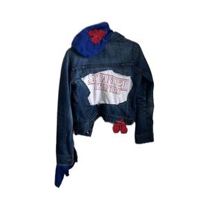 Stranger Things Denim Jacket with Blue Hoodie
